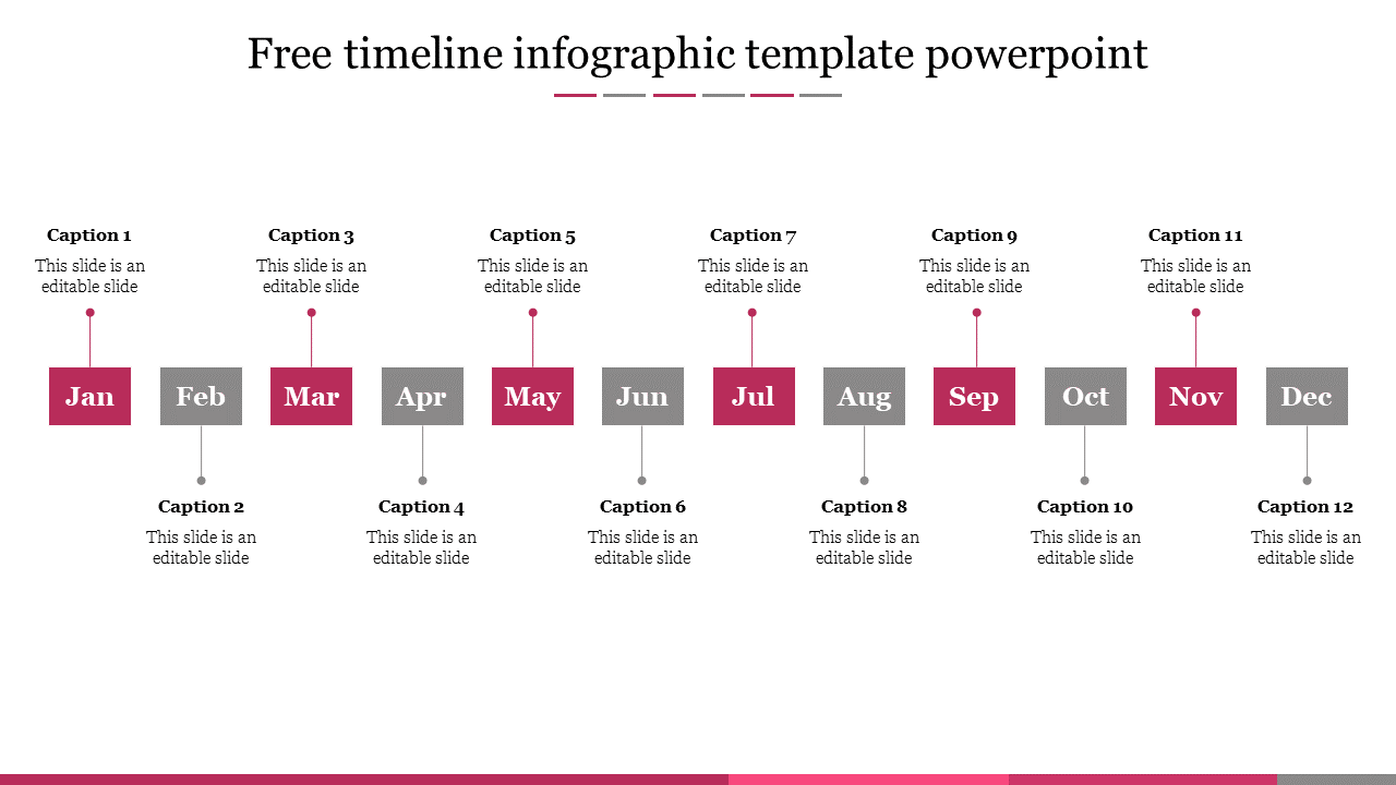 Free Timeline Infographic Template PowerPoint Slide